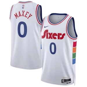 Raffinato Tyrese Maxey Philadelphia 76ers Nike Unisex 2024/25 Swingman Player Jersey City Edition White