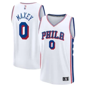 Raffinato Comodo Trendy Tyrese Maxey Philadelphia 76ers Youth Fast Break Replica Player Jersey Association Edition White