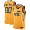 Moderno Delizioso Raffinato Utah Jazz Nike Swingman Custom Jersey Statement Edition Gold