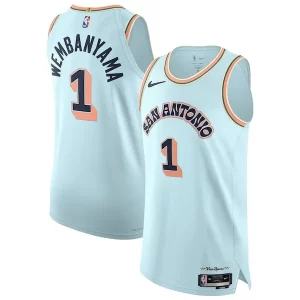 Robusto Delizioso Victor Wembanyama San Antonio Spurs Nike 2024/25 Authentic Player Jersey City Edition Light Blue