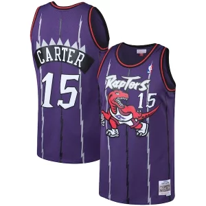 Cool Robusto Vince Carter Toronto Raptors 1998/99 Big & Tall Hardwood Classics Swingman Jersey Purple/White