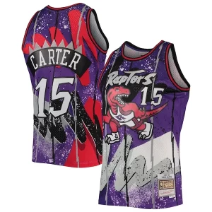 Attraente Magnifico Eccezionale Vince Carter Toronto Raptors Hardwood Classics 1998/99 Hyper Hoops Swingman Jersey Purple