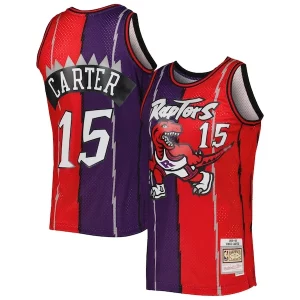 Eccezionale Resistente Versatile Vince Carter Toronto Raptors Hardwood Classics 1998/99 Split Swingman Jersey Purple/Red