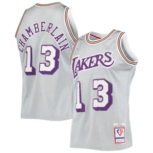 Robusto Duraturo Wilt Chamberlain Los Angeles Lakers 75th Anniversary 1971/72 Hardwood Classics Swingman Jersey Silver