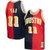 Resistente Raffinato Yao Ming Houston Rockets Hardwood Classics 2004/05 Split Swingman Jersey Navy/Red