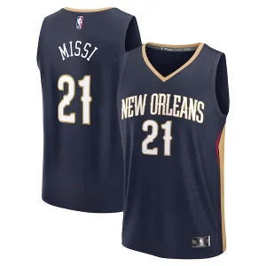 Pratico Meraviglioso Yves Missi New Orleans Pelicans 2024 NBA Draft Fast Break Player Jersey Icon Edition Navy