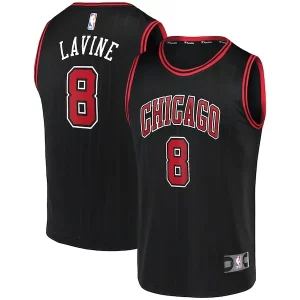Eccezionale Zach LaVine Chicago Bulls Fast Break Team Replica Jersey Black Statement Edition