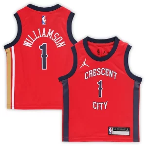 Attraente Sofisticato Zion Williamson New Orleans Pelicans Jordan Brand Preschool 2022/23 Replica Jersey Statement Edition Red