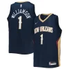 Gorgeous Zion Williamson New Orleans Pelicans Nike Youth 2021/22 Diamond Swingman Jersey Icon Edition Navy
