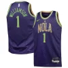 Accattivante Zion Williamson New Orleans Pelicans Nike Youth 2024/25 Swingman Player Jersey City Edition Purple