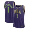 Classico Zion Williamson New Orleans Pelicans 2024/25 Fast Break Player Jersey City Edition Purple